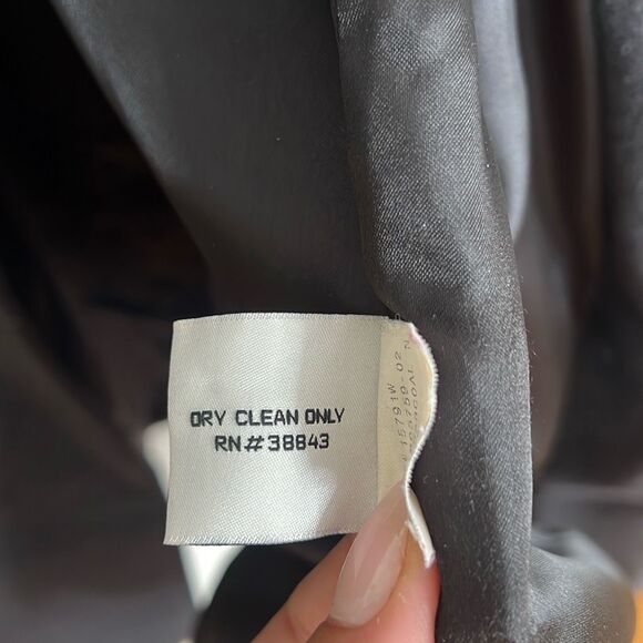 Larry Levine Merino Wool Button Front Collared Lined Coat Charcoal Gray Size 20W - Picture 8 of 9